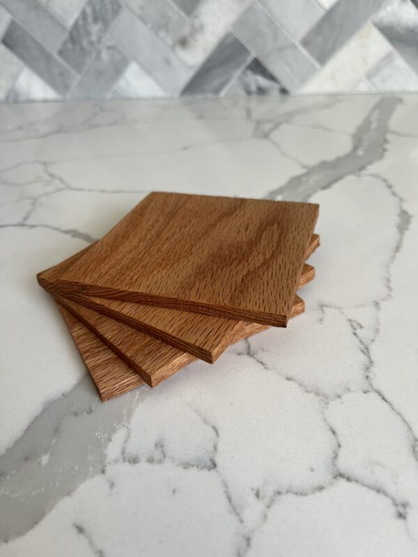 Oak Coaster Set Thin - Image 4
