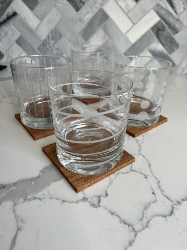 Oak Coaster Set Thin