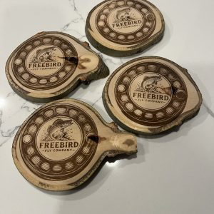 Freebird Fly Company Tree Slice Coasters