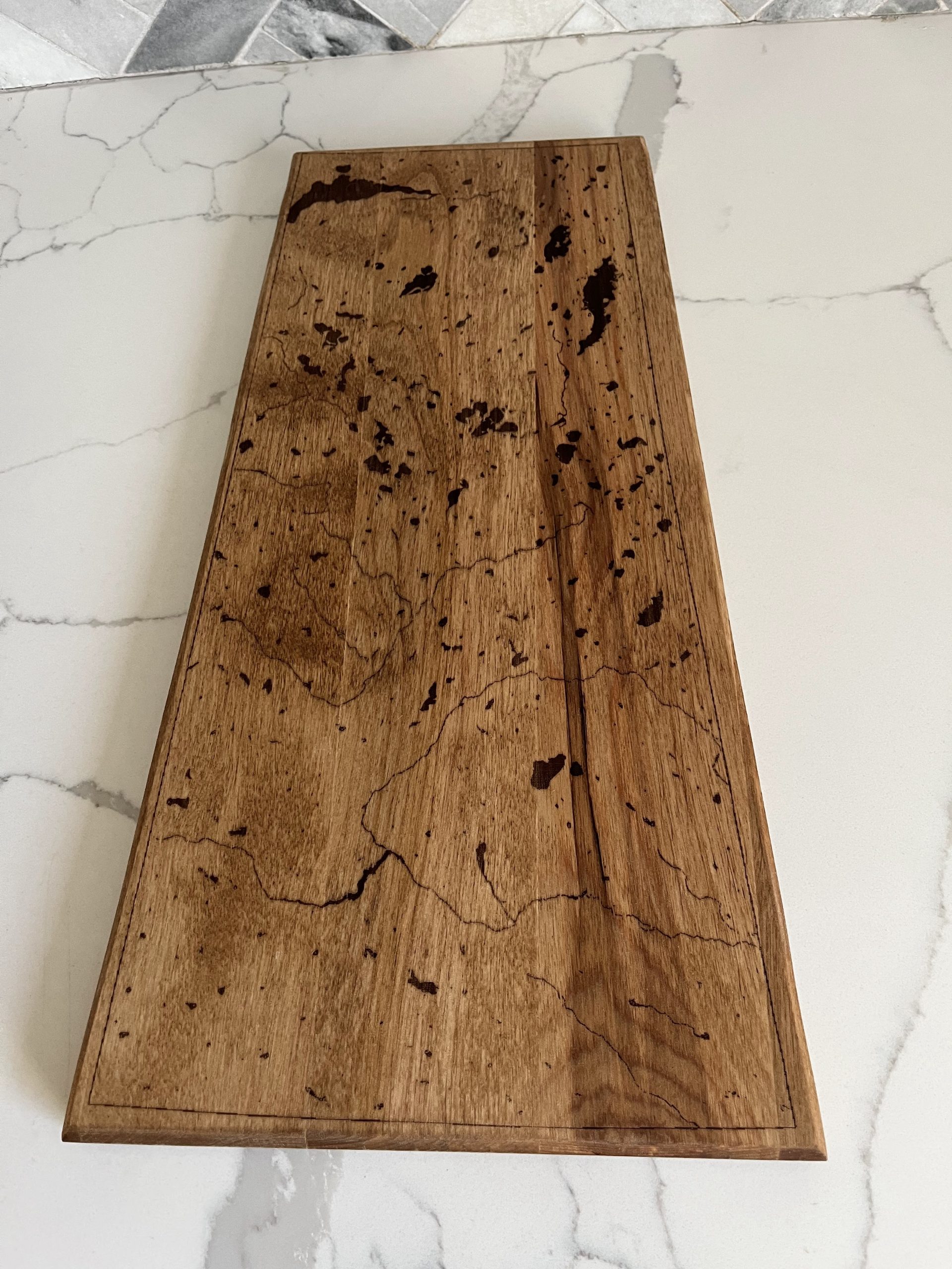 Serving / Cutting Board - Saskatchewan Waterbodies - Birch - Image 4